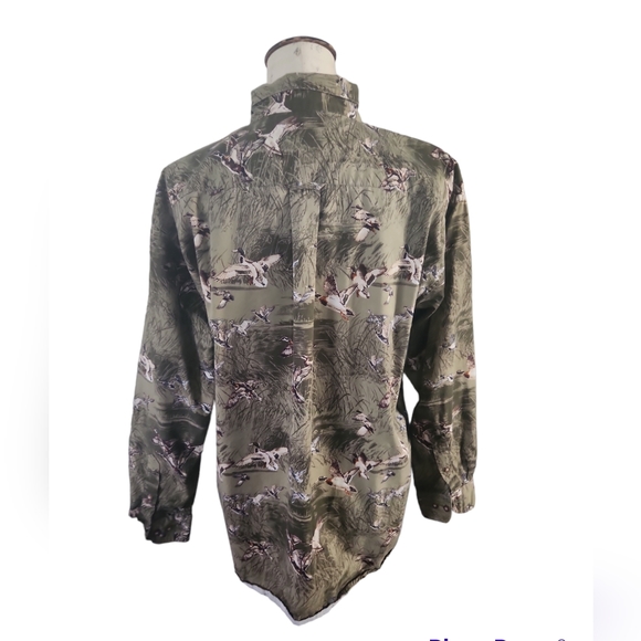 WOODS & WATER OUTFITTERS green duck men long sleeve button front shirt l… - Picture 3 of 4